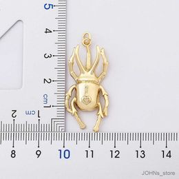 Pendant Necklaces New Fashion Beetle Insect Pendant Chain Choker Trendy Style Jewellery For Men Women Hip Hop Animal Accessories Gift R231201