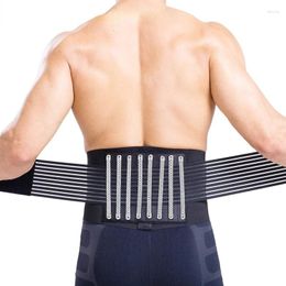 Waist Support Fitness Gym Belt Lower Back Trimmer Lumbar Compression 8 Springs Double Pull Strap Sport Accessories