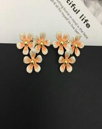 New Arrivals luxury designer women earrings enamel flowers earrings for women fashion party Jewellery 4347752