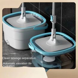 Clean Dirt Separation Mop Bucket Lazy LaborSaving Wholesale Mopping Gadget Rotating Hand WashFree Household 231222