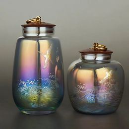 Storage Bottles Jars Pet Urn for Ashes Cat Glass Human Personalized Memorials Funerary Funeral Keepsake Dog 231201