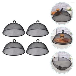 Dinnerware Sets 4Pcs Mesh Cover Dome Stainless Steel Protector Cake Fruit