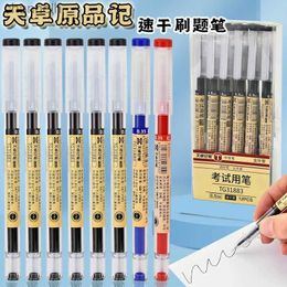 Gel Pens 3-8pcs Rollerball Pen 0.35 Signature Full Needle Tube Simplicity Student Examination Black Pen Carbon Quick Drying For Financial YQ231201