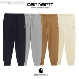 Designer Carhart Pant Carharrt 2023 New Kaha T-letter Embroidered Casual Loose Wei Pants Couple Tie Feet Long Pants for Men and Women