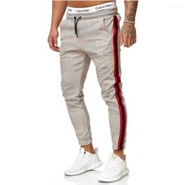 Men's Pants 2024 Casual Thousand Bird Print Joggers For Men: Stylish Four-Level Striped Design Long Spring FALL