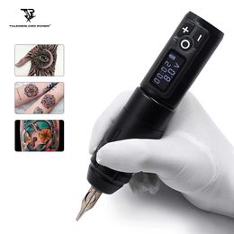 Tattoo Machine Wireless Rotary Battery Pen Strong Motor with Portable Power LCD Digital Display for Artist Body Permanent Makeup 231201