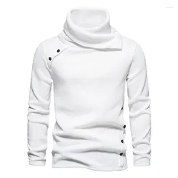 Men's Sweaters 2023 Wear Autumn And Winter High Collar British Style Warm Casual Fashion Versatile Stacked Neck Sweater