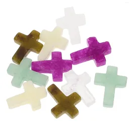 Pendant Necklaces 10 Pcs Cross Jewellery Charms DIY Making Keychain Accessories Crystal Small Jewels