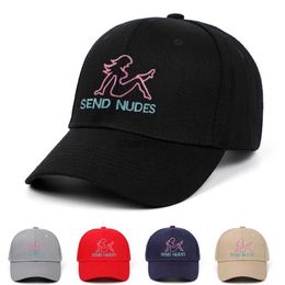 Ball Caps Men Women Letter SEND NUDES Emboridery Snapback Cap Cotton Baseball Cap Hat Adjustable Hip Hop Dad Hats Bone Garros Casquette YQ231201