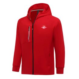FC Spartak Moscow Men Jackets Autumn warm coat leisure outdoor jogging hooded sweatshirt Full zipper long sleeve Casual sports jacket