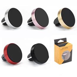 Car Magnetic Air Vent Mount Mobile Smart Phone Holder Handfree Dashboard Metal Stand For Cellphone samsung iphone xiaomi huawei LL