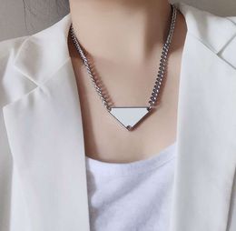 Wholesale Luxury Pendant Necklace Fashion for Man Woman Inverted Triangle Letter Designers Brand luxury jewelry Trendy Personality High quality Clavicle Chain