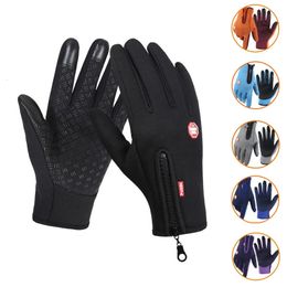 Sports Gloves Winter Men Women Touch Cold Waterproof Motorcycle Cycle Male Outdoor Plus Velvet Warm Running Ski Glove 231201
