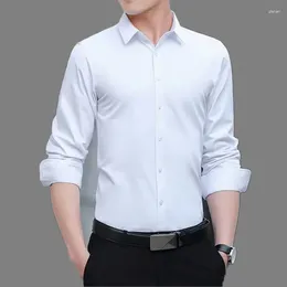 Men's Casual Shirts Large Size Business Shirt Long Sleeved White Blue Black Smart Male Social Dress For Plus 4XL 5XL 6XL