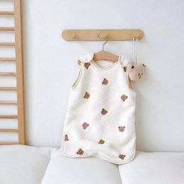 Blankets Cartoon Baby Sleeping Bag Thick Blanket Soft Anti-kick Quilt Children's Vest Warm Fleece Kids Bedding