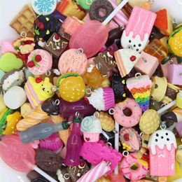 100Pcs Lucky Bag Unique Cute Simulated Mini Biscuits Animal Food Resin Charms Pendants For DIY Fashion Jewelry Making C262249b