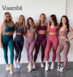 Seamless Gym Yoga Set Sports Bra And Leggings Athletic Clothes Workout Outfits For Women Sportswear Women039s Tracksuit Sportwe7950617