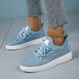 Dress Shoes Sneaker Casual Plus Size 43 44 45 Women White Fashion Knitting Mesh Breathable Height Increased Flat Platform Board