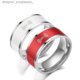 Band Rings Smart Editable Nfc Multifunction Ring Android System Cell Phone plicable Stainless Steel Waterproof Finger Ring Jewelry GiftL231201