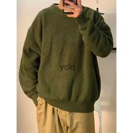 Men's Sweaters 2023 Winter Casual Retro Wool Lazy Style Knitting Fashion Trend Coats Solid Colour Round Ne Pullover M-2XLyolq