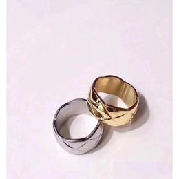 Smart Rings Luxury Designer Jewelry Women Wide And Narrow Version Cut Men Stainless Steel Ring Are Not Drop Delivery Otrap