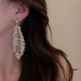 Stud Earrings Silver Needle Long Tassel Cold Colour Exaggerate Personality Network Red Style For Women