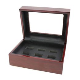 Top Grade 1 4 5 6 Holes New Championship Rings Box in Jewellery Packaging & Display Red Wooden Jewellery Box For Ring Display255y