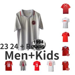 2023 2024 Switzerland Soccer Jerseys XHAHA EMBOLO OKAFOR SOW SHAQIRI EEDI SEFEROVIC OMLIN Men KIDS KIT 23 24 Football Shirts SWISS Retro 92 94 96 BICKEL SFORZA uniform