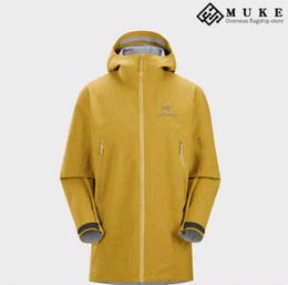 Designer Arcterys Jackets Authentic Men's Arc Coats s Long Gore-tex Waterproof Men's Daze/confused Yellow