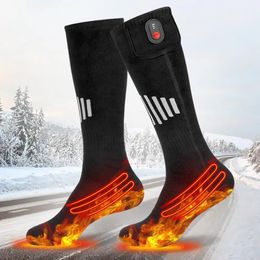 Sports Socks Winter Heated 4000mAh Battery Thermal Temperature Control Electric Foot Warmer For Men Women Outdoor Cycling Ski 231201