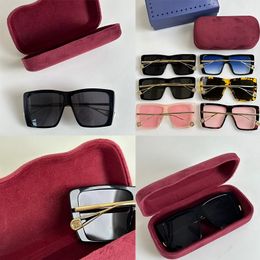 Designers oversized box sunglasses womens luxury cat eye UV400 resistant mirror rectangular frame outdoor sunglasses with protect case GG0434S