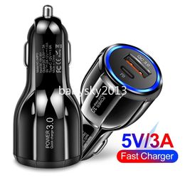 30W Fast Quick Charge PD USB C Type C Car Charger Dual Ports Auto Power Adapters For Ipad Iphone 12 13 14 15 Pro Max Samsung Lg Android B1