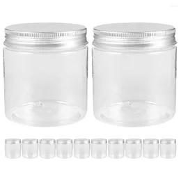 Storage Bottles 12 Pcs Aluminum Lid Mason Jars Can Food Holder Glass Canister Bottle Mini Container Canning Pet Plastic