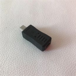 10pcs/lot USB 2.0 Mini 5Pin Male to Female Adapter Converter Jack Plug for Android Phone Cable Connector Black