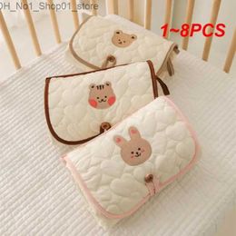 Changing Pads Covers 1~8PCS Foldable Changing Pad Reuse Bear Urine Pad Waterproof Changing Mat Foldable Squirrel Cute Cartoon Rabbit Q231202