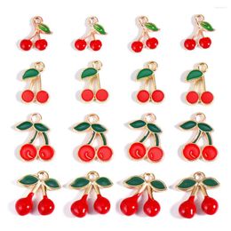 Charms 15Pcs 16 16MM Fashion Personality Small Cherry Charm Simple Pendant Suitable For Necklace Bracelet Earrings Jewellery Accessories