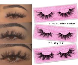 UPS22styles Mink eyelash Vendor Lashes factory 100 cruelty luxury 15mm 20mm 25mm 5d 6d 8d eyelashes full strip eyelashes1878235