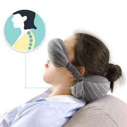 Toiletry Kits Travel Pillow Nap Neck Car Seat Office Aeroplane Sleeping Cushion Creative Multipurpose With Eye Cover1898