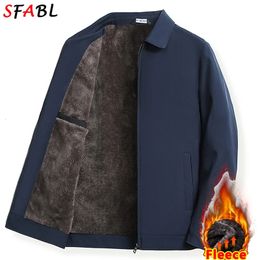 Mens Jackets Solid Colour Warm Fleece Lining Luxury Winter for Men Casual Blazers Business Office Dress Coat Male L3XL 231201