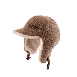 Trapper Hats Autumn Winter Cashmere Hat For Womens Russian Hat Mens Korean Casual Thickened Warm Earflap Hat Soft Pilot Cap 231201