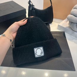 Beanie designer beanie luxury beanie hat temperament versatile beanie knitted hat warm letter triangle design hat Christmas gift higher quality hat very nice good