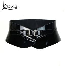 Belts Fashion brand decoration wide leather belt women's Colour black ultra wide cummerbund punk all-match belts Waist sealing 231201