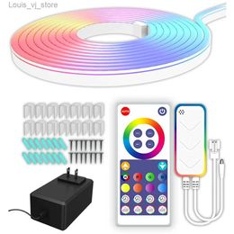 LED Neon Sign WIFI RGB Bluetooth LED Strip Lights 2M Rope Lights App Control Flex Neon Lamp Room Decoration Waterproof Flexible Ribbon Light YQ231201