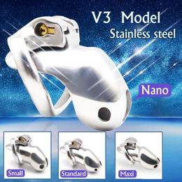 New Chaste Bird New Arrival Nice Design 316 Stainless Steel HT V3 Handmade Chastity Device Cock Penis Ring Adult Sexy Toys A380-SS