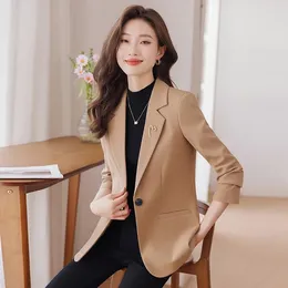 Women's Suits Autumn Winter Casual Fashion Blazers Women Elegant Long Sleeve Jacket Coat Female Office Lady Outerwear Chic Top Black