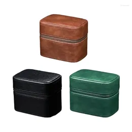 Watch Boxes Portable Leather Jewelry Box PU Holder Storage Organiser For 2Watch