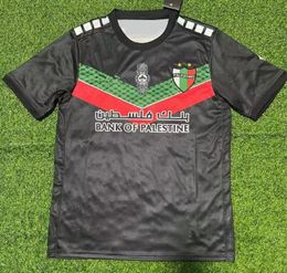 2023 2024 New style Palestine soccer kit football Jerseys Black Centre Stripe Red Green soccer Shirt War Justice March Football uniform S-2XL Soccer Jersey men sets