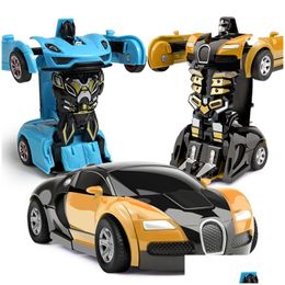 Diecast Model Cars Bk Batch Kids Transformer Car Robot Toys For Boys Girls Crash 4-6 Years Old 30 Models Drop Delivery Gifts Dhp3X