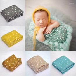 Blankets European And American Baby Pography Wrapped Cloth Knitted Elastic Blanket