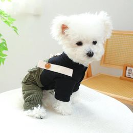 Dog Apparel Clothes Winter Puppy Jumpsuit Pet Warm Corduroy For Teddy Bichon Yorkshire Small Outfit